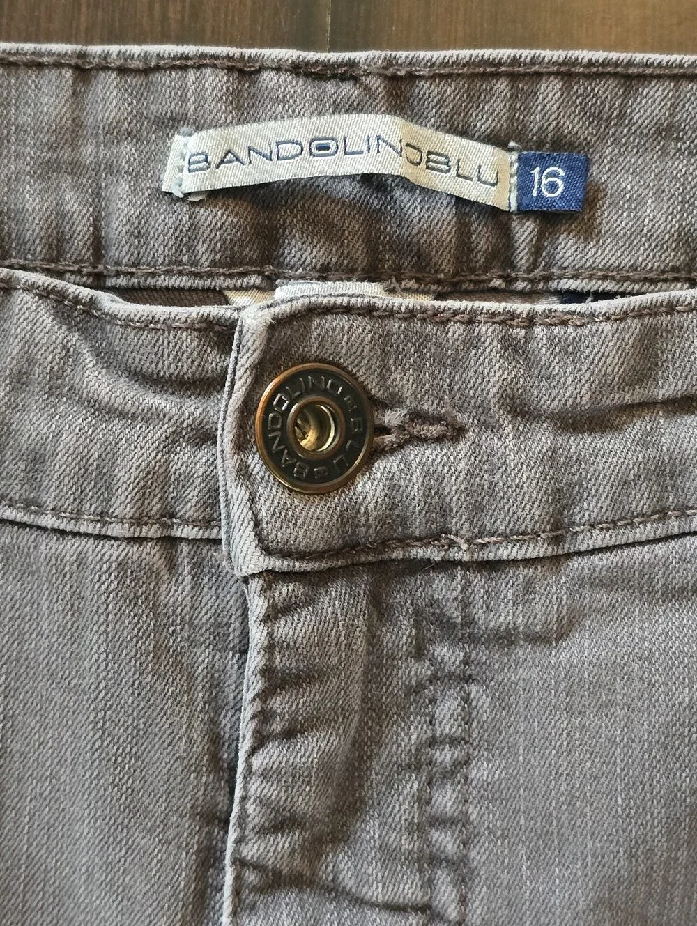 Bandolino BLU Mandie Gray Jeans Size 16